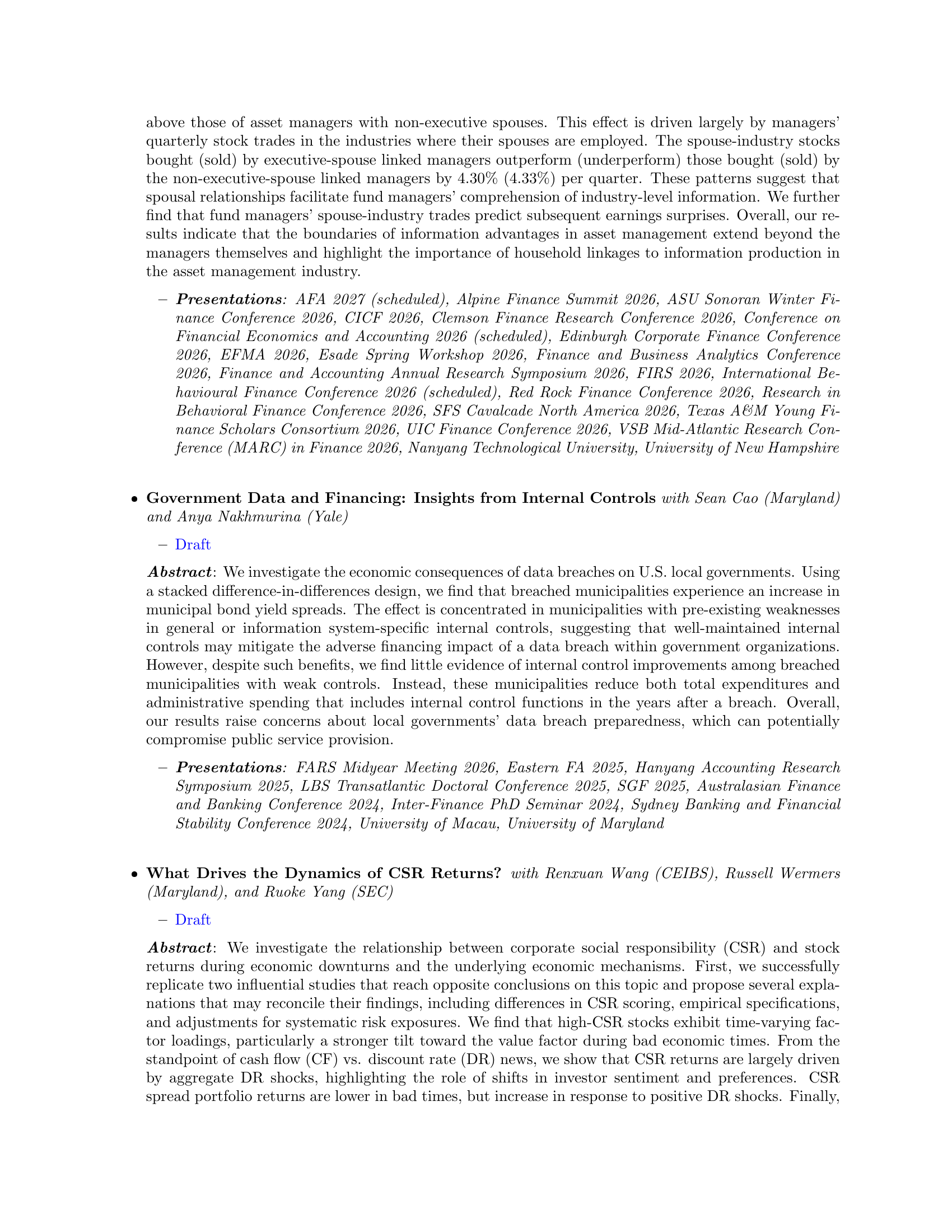 Tianchen (Hugo) Zhao’s CV, page 2 of 5